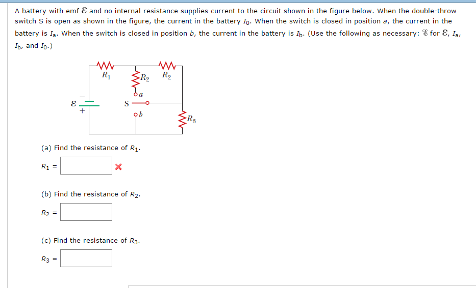 Solved A battery with emf epsilon and no internal resistance