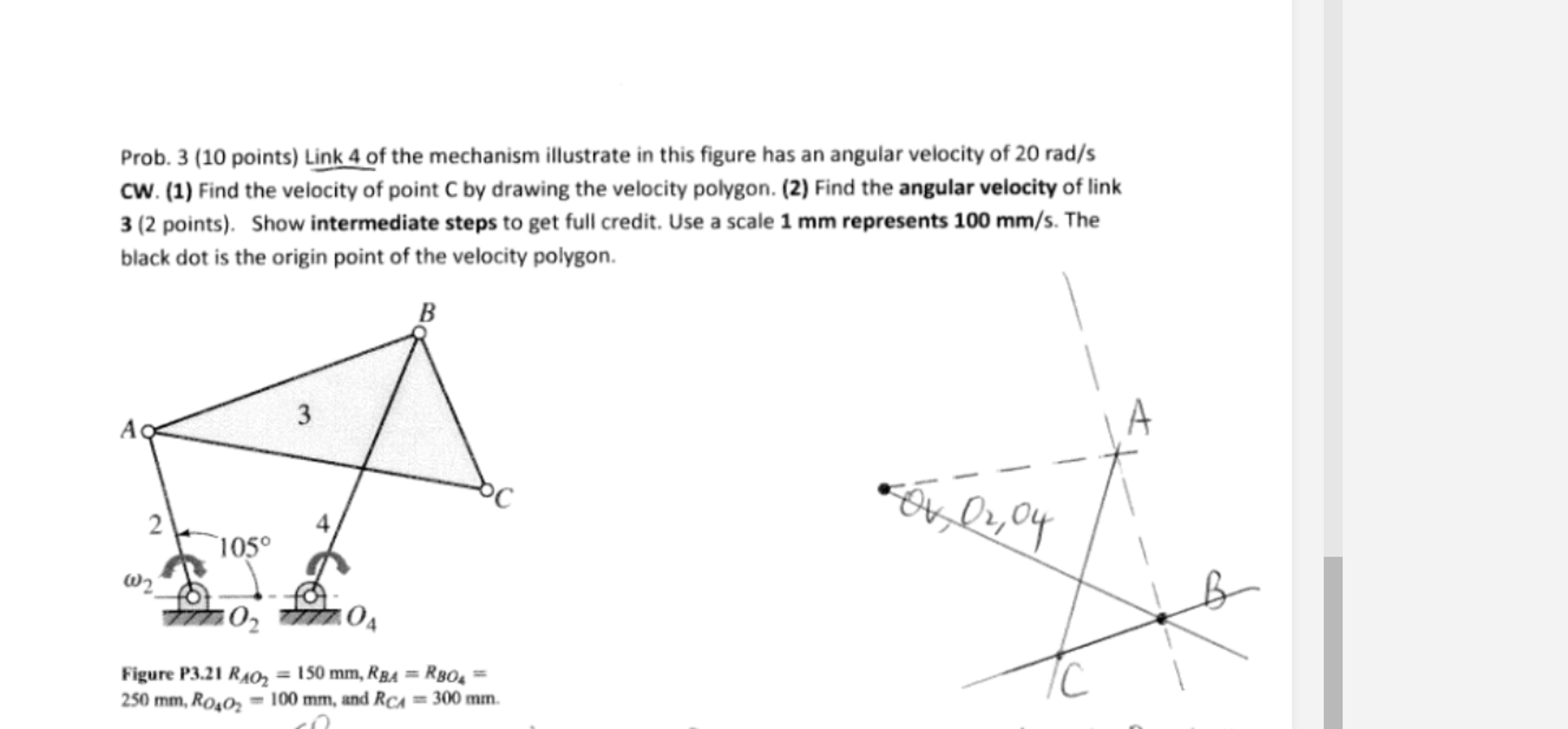 Link 4 of the mechanism illustrate in this figure has | Chegg.com