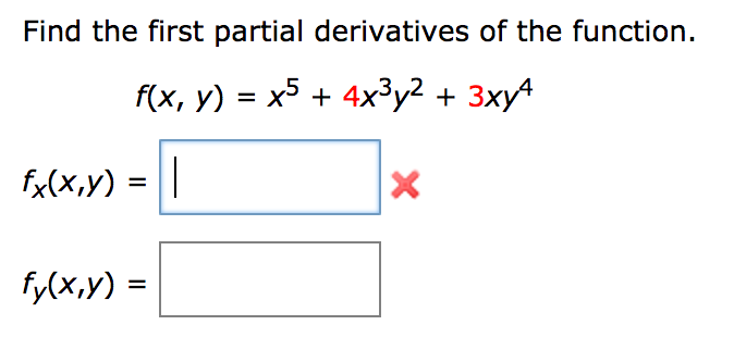 Solved Find the first partial derivatives of the function. | Chegg.com