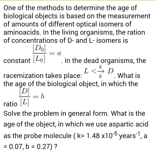 solved-one-of-the-methods-to-determine-the-age-of-biological-chegg