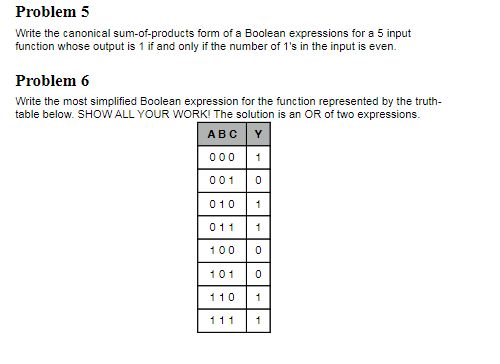 Solved Write The Canonical Sum-of-products Form Of A Boolean | Chegg.com