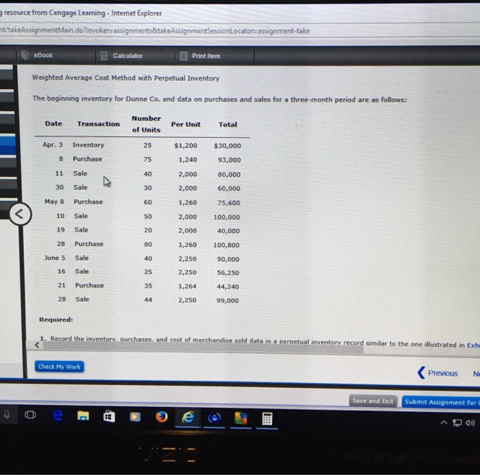 Solved Weighted Average Cost Method with Perpetual Inventory | Chegg.com