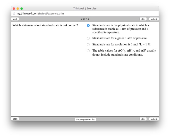 Solved Thinkwell Exercise