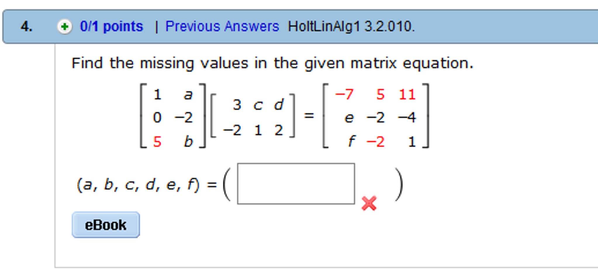 solved-find-the-missing-values-in-the-given-matrix-equation-chegg