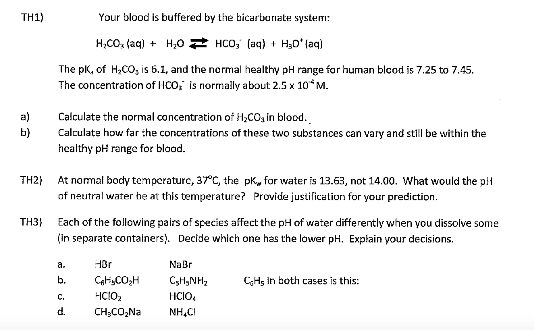 solved-your-blood-is-buffered-by-the-bicarbonate-system-h-2-chegg