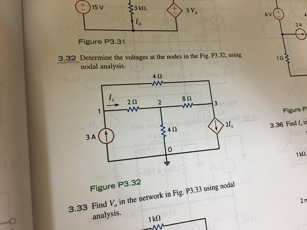 Solved Determine The Voltages At The Nodes In The Fig