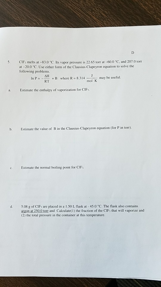 solved-clf-3-melts-at-83-0-degree-c-its-vapor-pressure-is-chegg