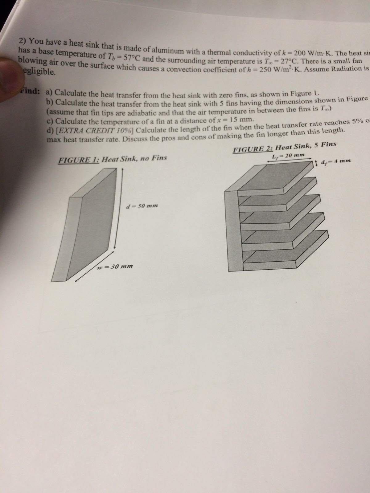 You have a heat sink that is made of aluminum with a