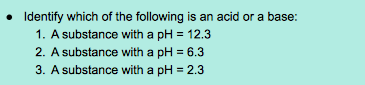 which substance is a base with a ph above 7