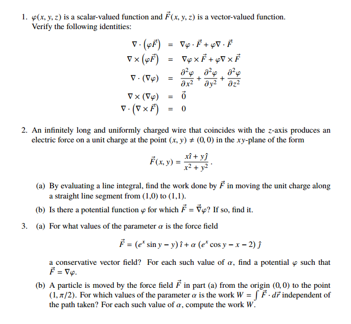 Solved Phi x Y Z Is A scalar valued Function And F x Y Chegg