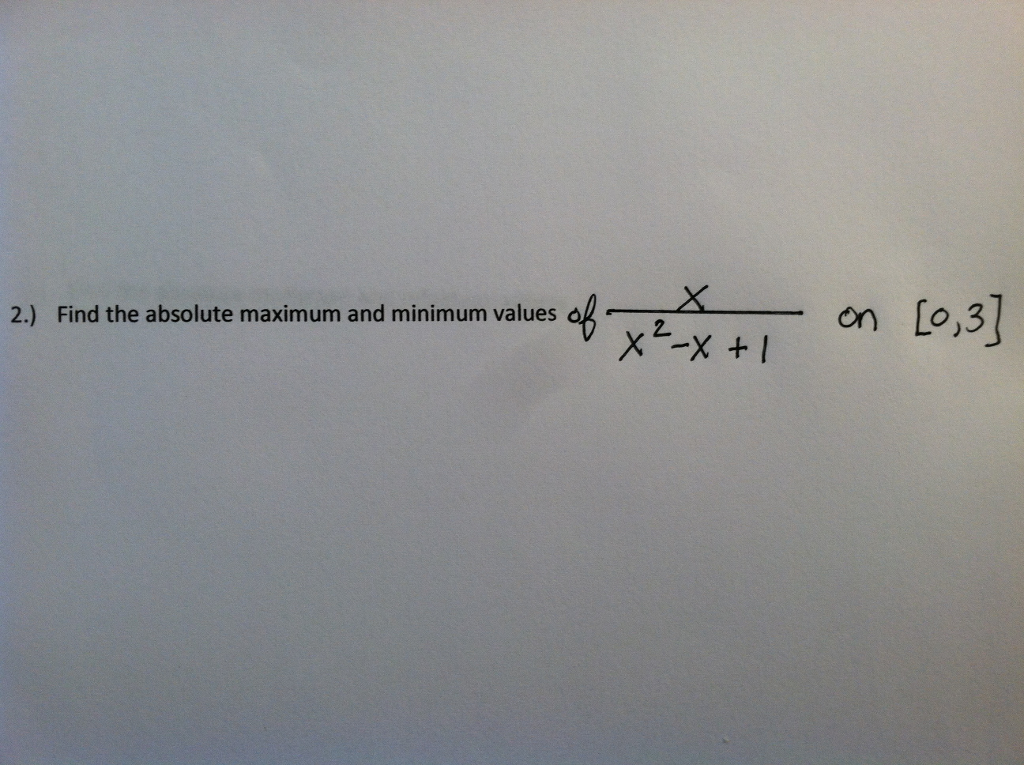 Solved 2 Find The Absolute Maximum And Minimum Values Chegg Solved 2 Find The Absolute Maximum And Minimum Values Chegg