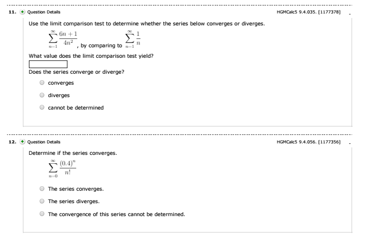 Solved Use The Limit Comparison Test To Determine Whether | Chegg.com