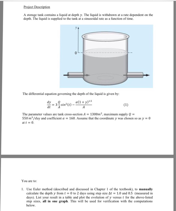 Solved Protect DescriptionA storage tank contains a liquid | Chegg.com