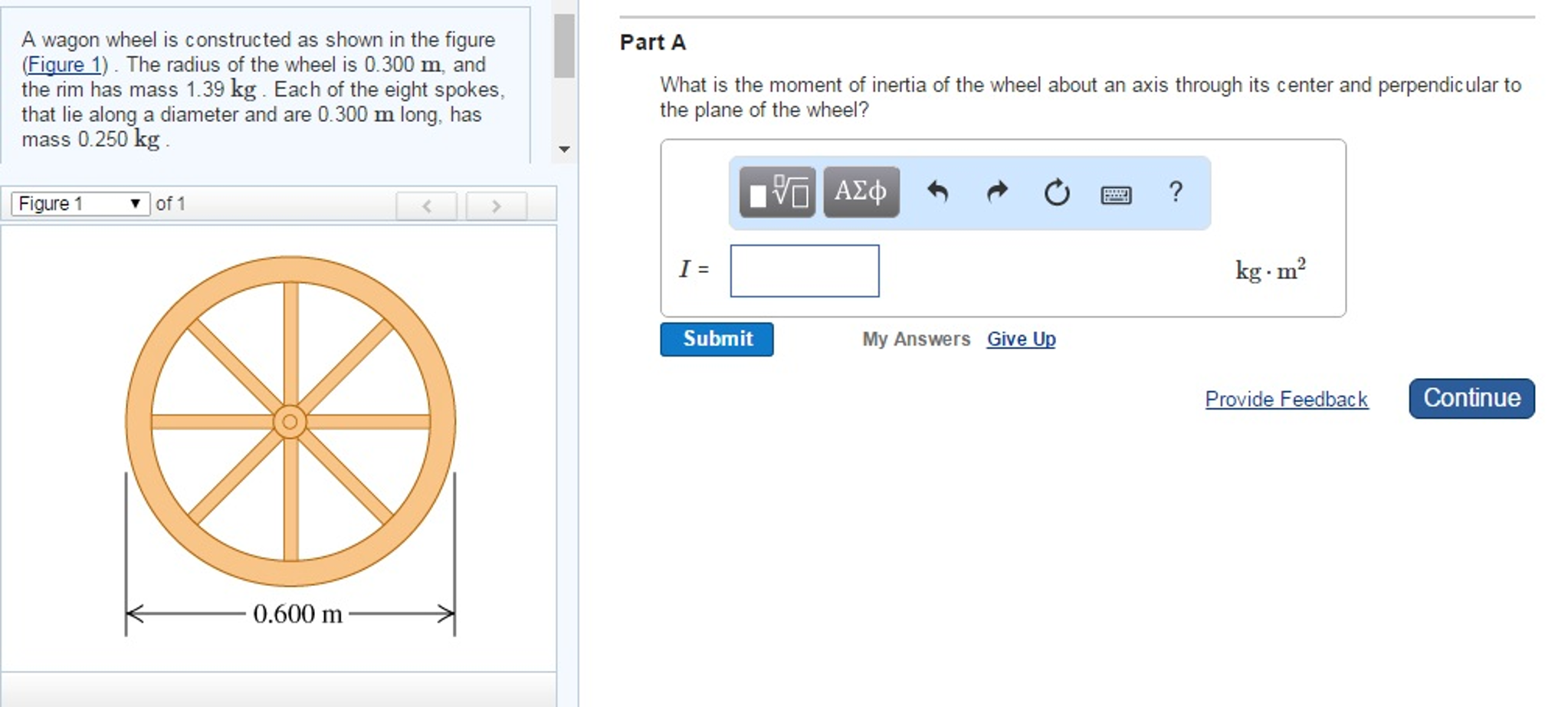 Solved A wagon wheel is constructed as shown in the figure. | Chegg.com