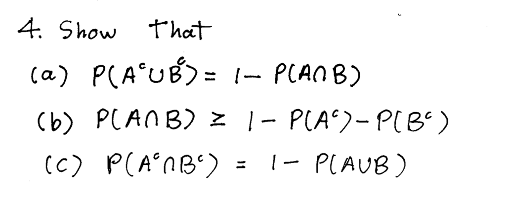 Solved Show that a P A union B 1 A intersection Chegg