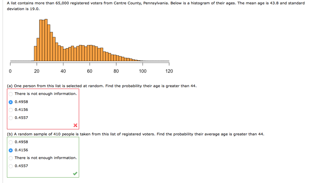 Solved A list contains more than 65,000 registered voters