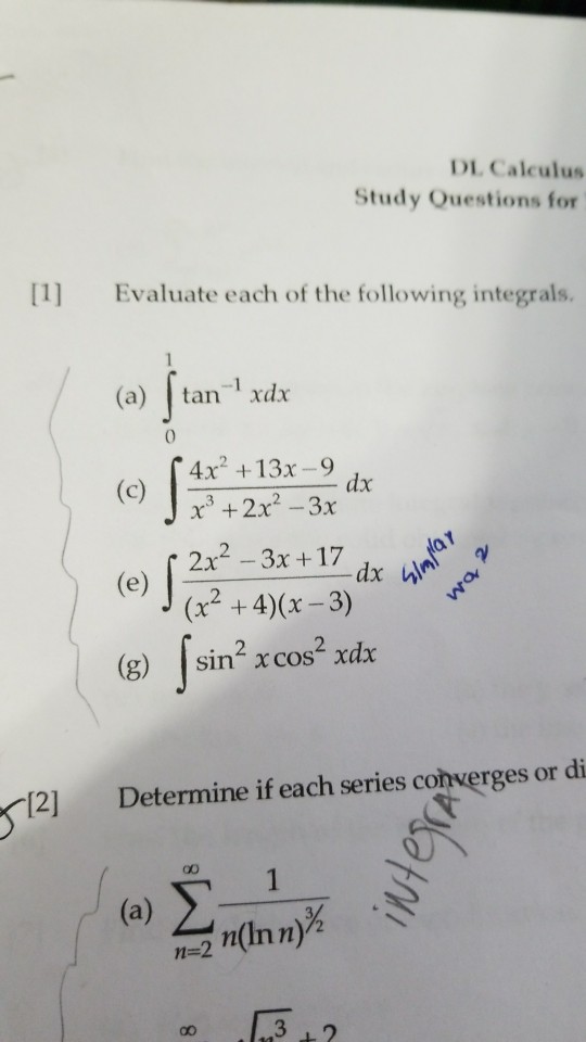 Solved Evaluate each of the following integrals. (a) | Chegg.com