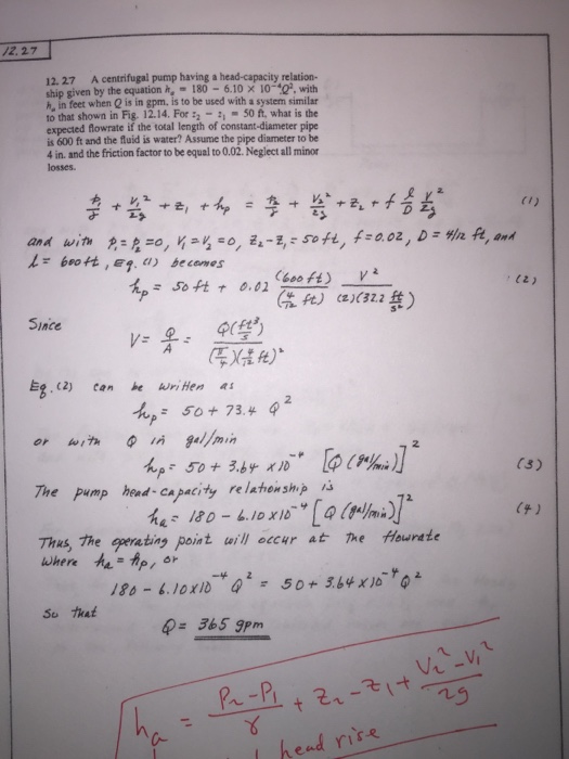 Solved Why would hp=50+73.4Q^2 converted to Q being in | Chegg.com