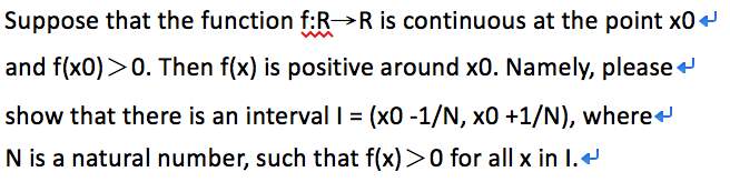 Solved Suppose that the function f:R→R is continuous at the | Chegg.com