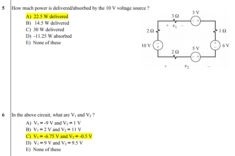 solved-5how-much-power-is-delivered-absorbed-by-the-10-v-chegg