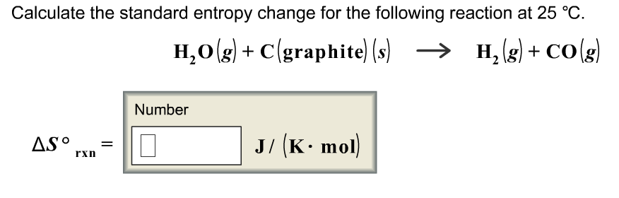 calculate absolute entropy from standard entropy