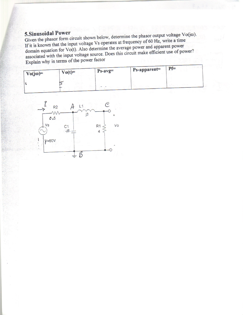 solved-5-sinusoidal-power-given-the-phasor-form-circuit-chegg