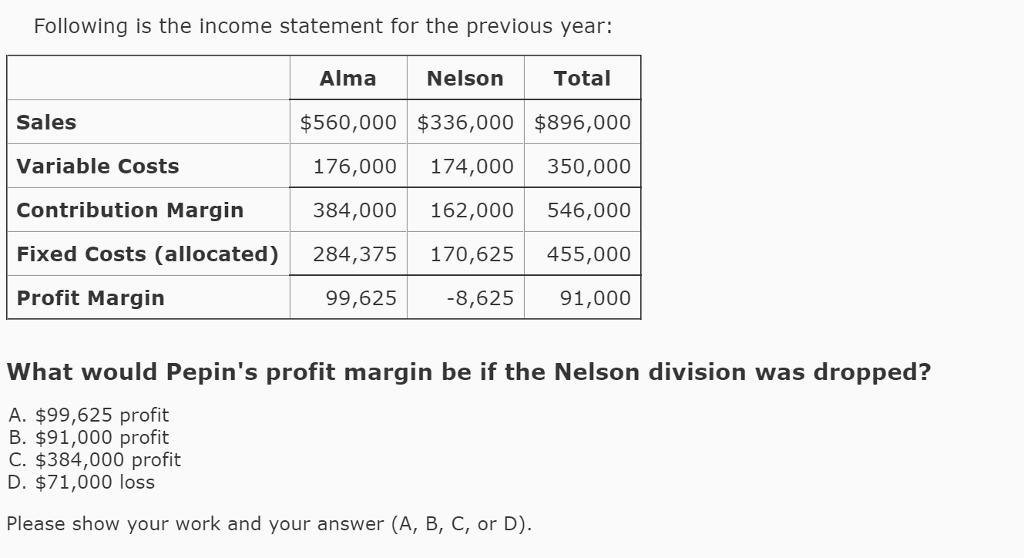 solved-following-is-the-income-statement-for-the-previous-chegg