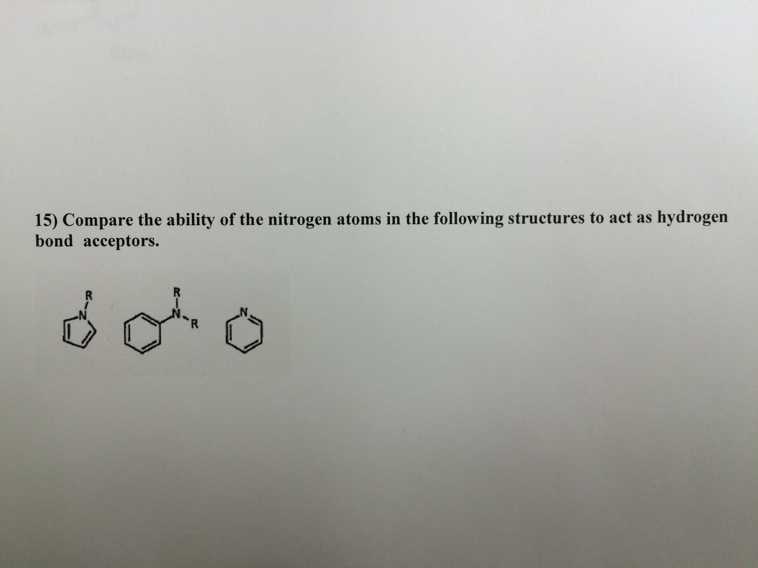 Solved Compare the ability of the nitrogen atoms in the | Chegg.com