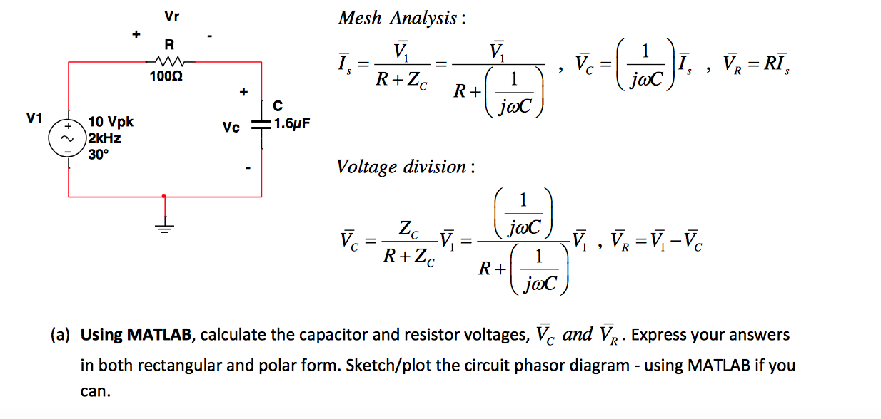 Solved Such a circuit is shown below along with the | Chegg.com