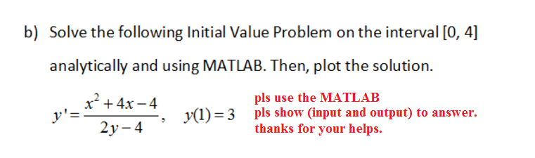 solve the initial value problem analytically
