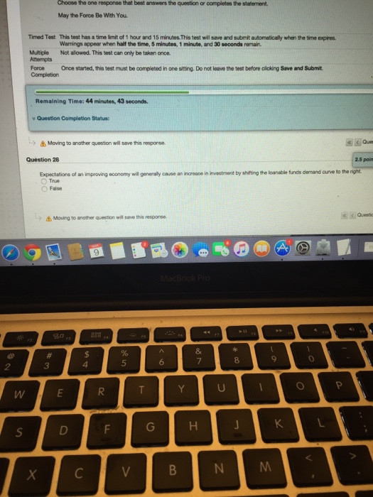 Solved One started this test must be completed in one | Chegg.com