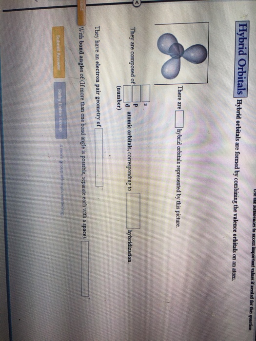 Solved Hybrid orbitals are formed by combining the valence | Chegg.com