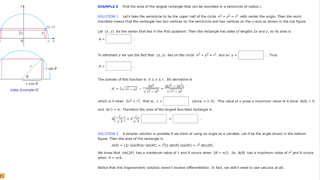 Solved Find the area of the largest rectangle that can be
