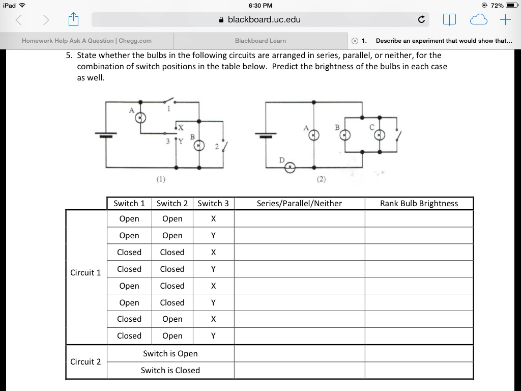 Solved Draw The Standard Circuit Diagram For The Followin