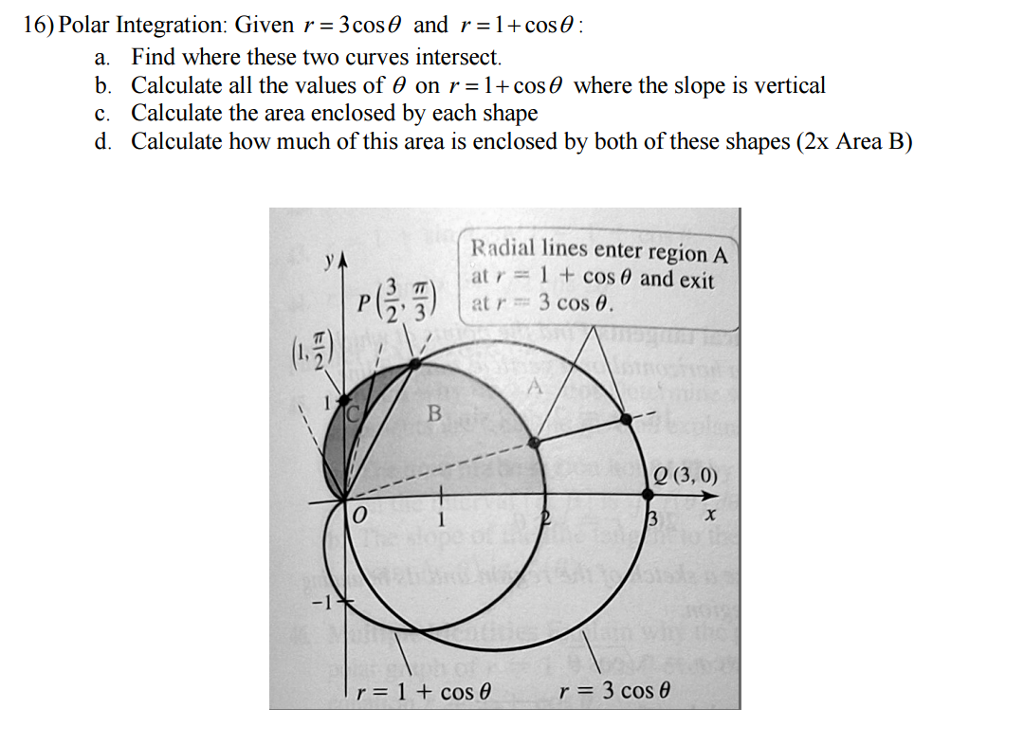 Solved Polar Integration Given R Cos Theta And R Chegg Com