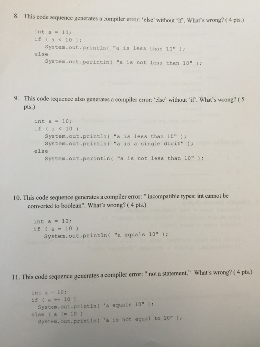 Solved 1 Given Following Code Declaring Initializing Three Boolean Variables B C Indicate 2279