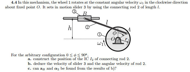 Solved In this mechanism, the wheel 1 rotates at the | Chegg.com