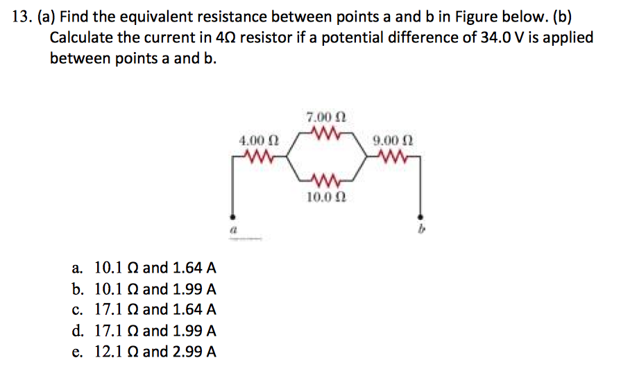 Solved Find The Equivalent Resistance Between Points A And B | Chegg.com