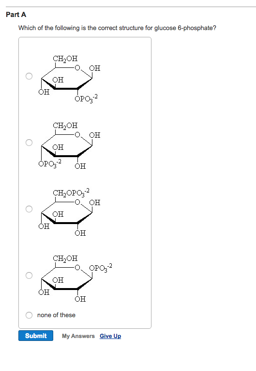 Glucose 6 Phosphate Structure