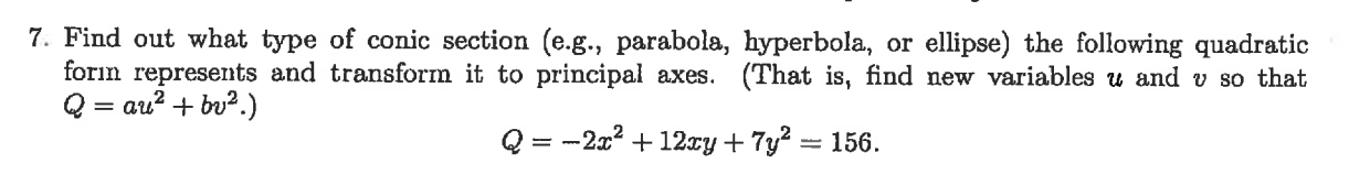 Solved Find out what type of conic section (e.g., parabola, | Chegg.com