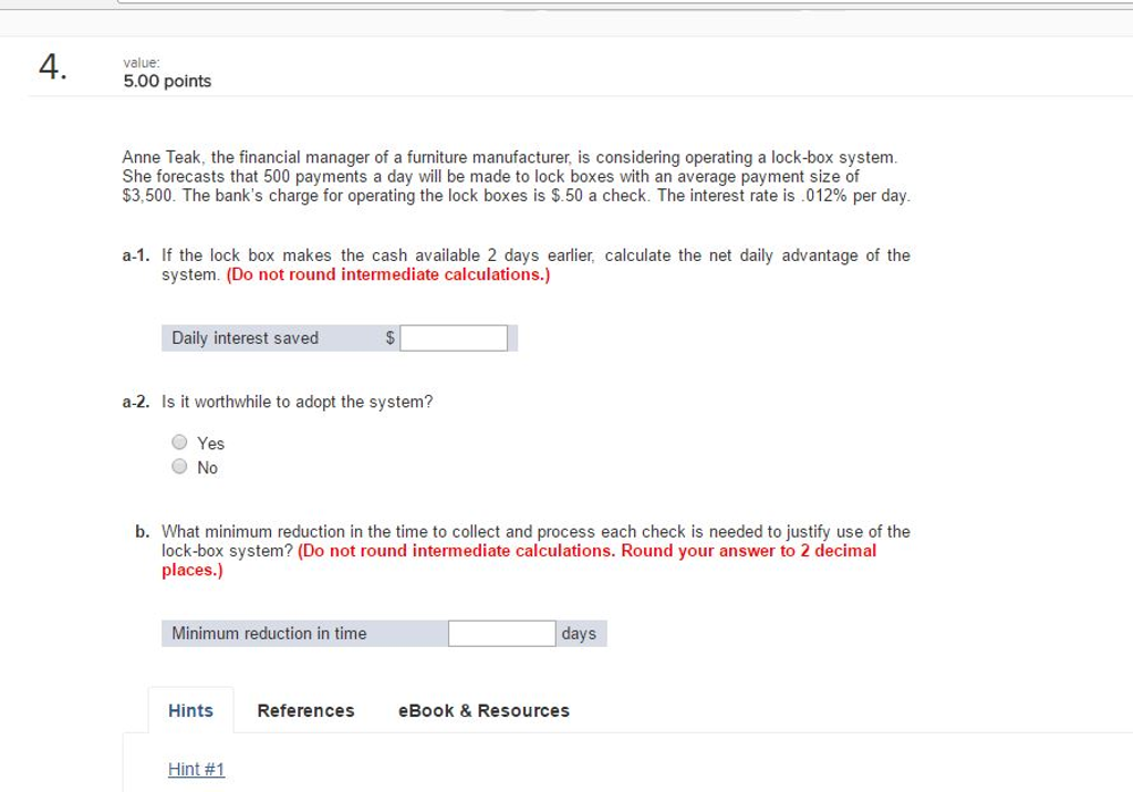 Solved Anne Teak, the financial manager of a furniture