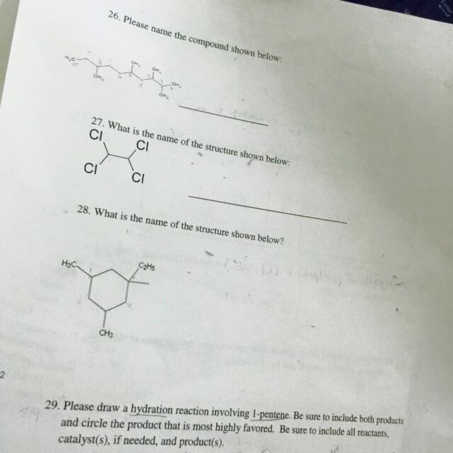 Solved Please name the compound shown below What is the name | Chegg.com