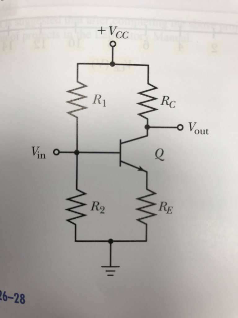 Solved 6. In A Common-emitter BJT Amplifier, Such As The One | Chegg.com