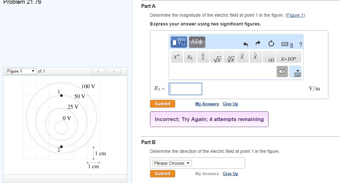 Solved Part C Determine the magnitude of the electric field | Chegg.com