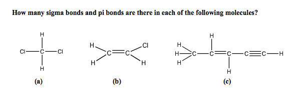 sigma and pi bonds in molecules