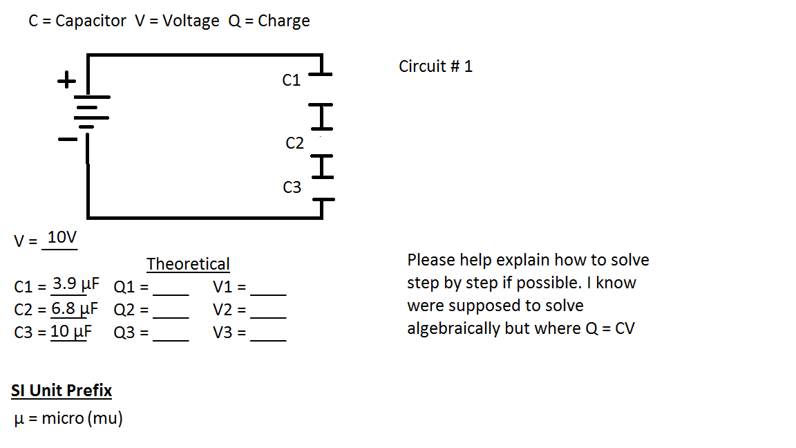 Solved Solving a circuit in series with capacitor, please | Chegg.com