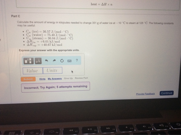 Solved Calculate the amount of energy in kilojoules needed