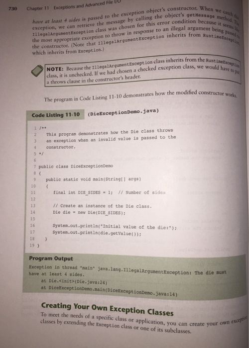 Solved Exceptions This assignment is not as | Chegg.com