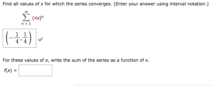 Find Values Of X For Which Series Converges