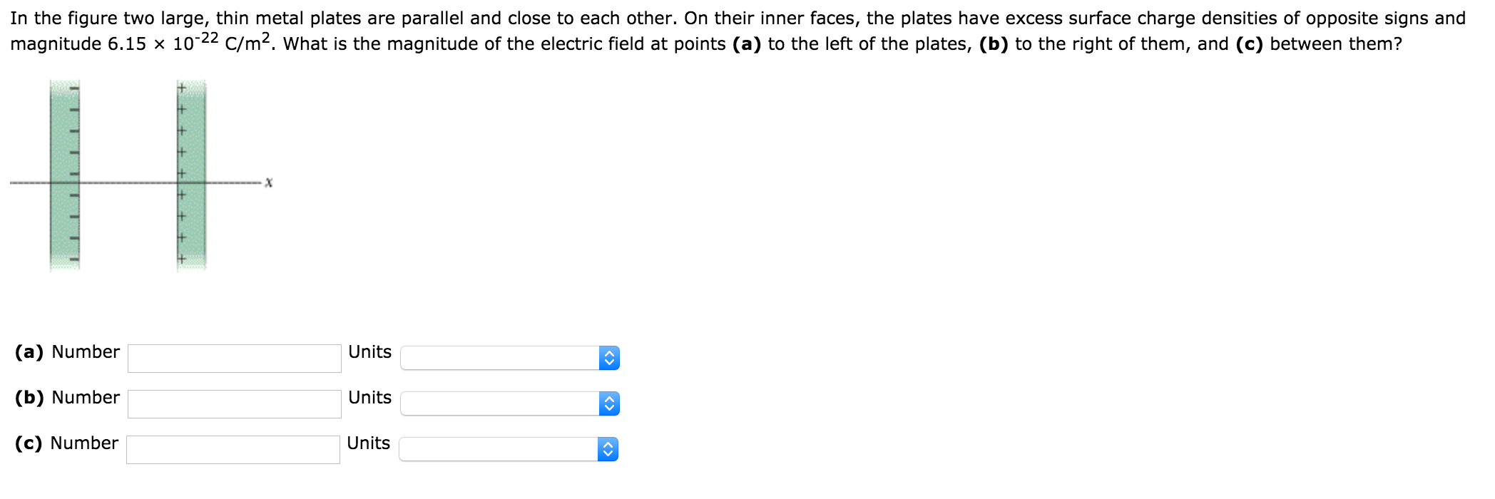 Solved In the figure two large, thin metal plates are